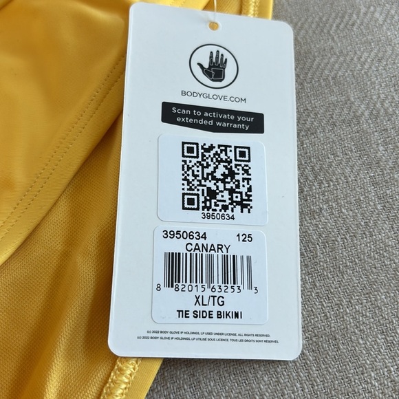 Body Glove Women's Standard Smoothies Tie Side Bikini Bottom Swimsuit, Canary XL - Picture 8 of 10